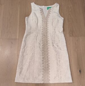 Elegant Cream Sleeveless Dress